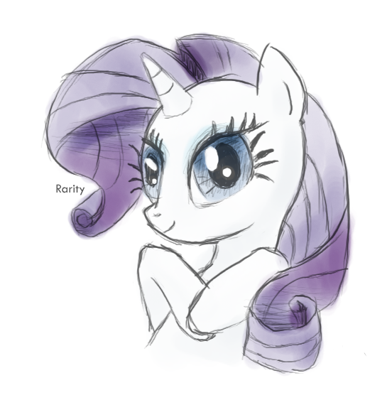 Size: 552x556 | Tagged: safe, artist:fra-92, derpibooru import, rarity, pony, unicorn, bust, female, mare, simple background, smiling, solo, white background