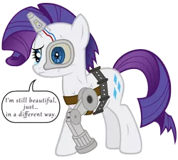 Size: 4000x3600 | Tagged: artist:adamlhumphreys, cyborg, derpibooru import, rarity, safe, simple background, transparent background, vector