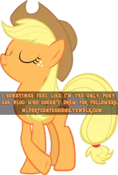 Size: 500x739 | Tagged: applejack, derpibooru import, meta, pony confession, safe, solo, text