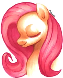 Size: 970x1207 | Tagged: artist:moozua, bust, derpibooru import, fluttershy, portrait, safe, simple background, solo, white background