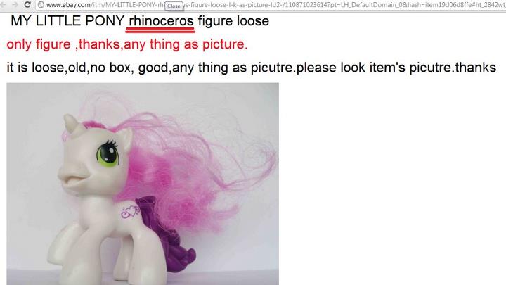 Size: 720x405 | Tagged: derpibooru import, ebay, fail, g3.5, irl, photo, picutre, safe, sweetie belle, toy, wat