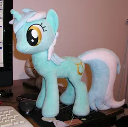 Size: 700x693 | Tagged: safe, artist:hystree, derpibooru import, lyra heartstrings, pony, unicorn, irl, photo, plushie, solo