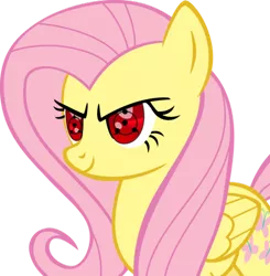 Size: 474x484 | Tagged: artist:phoenixkatfury, derpibooru import, fluttershy, naruto, safe, sharingan, solo