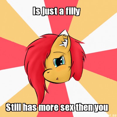 Size: 400x400 | Tagged: derpibooru import, female, foalcon, meme, oc, oc:vixy hooves, questionable, solo, solo female, unofficial characters only