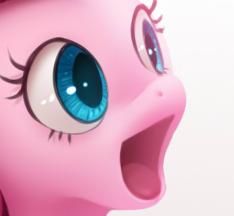 Size: 234x216 | Tagged: safe, artist:dfer32, derpibooru import, pinkie pie, earth pony, pony, bust, cropped, cute, diapinkes, female, gasp, gradient background, happy, mare, open mouth, ponk, portrait, reaction image, simple background, smiling, solo, weh, white background
