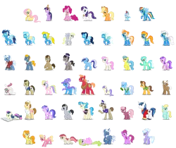 Size: 4671x3924 | Tagged: safe, derpibooru import, allie way, amethyst star, applejack, berry punch, berryshine, big macintosh, blossomforth, bon bon, caramel, carrot top, cheerilee, cloudchaser, daisy, davenport, derpy hooves, doctor whooves, donut joe, fire streak, fleetfoot, flower wishes, fluttershy, golden harvest, helia, high winds, holly dash, lemon hearts, lightning streak, lily, lily valley, lucky clover, lyra heartstrings, minuette, misty fly, mochaccino, perfect pace, pinkie pie, pokey pierce, post haste, rainbow dash, rare find, rarity, roseluck, sea swirl, seafoam, shining armor, shoeshine, shortround, silver lining, silver zoom, soarin', spike, spitfire, surprise, sweetie drops, time turner, trixie, twilight sparkle, twinkleshine, wave chill, earth pony, pony, shetland pony, background pony, eleventh doctor, fifth doctor, flower trio, g1, joe, male, new rainbow dash, raggedy doctor, simple background, stallion, tenth doctor, the master, third doctor, transparent background, vector, wonderbolts