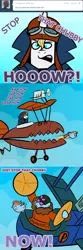 Size: 584x1755 | Tagged: ask blueblood, chubbie, dastardly and muttley in their flying machines, derp, derpibooru import, dick dastardly, hanna barbera, parody, photo finish, prince blueblood, safe, tumblr