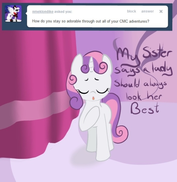 Size: 606x625 | Tagged: ask, derpibooru import, safe, solo, sweetie belle, tumblr