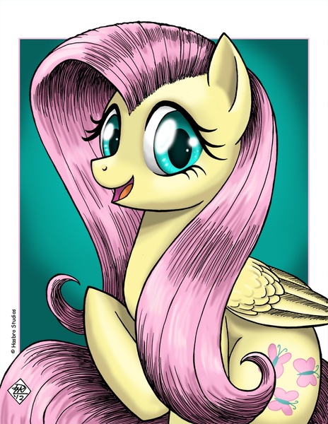 Size: 893x1155 | Tagged: safe, artist:razia, derpibooru import, fluttershy, pegasus, pony, detailed, female, looking at you, mare, solo