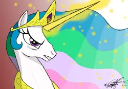 Size: 1186x824 | Tagged: angry, artist:primogenitor34, badass, derpibooru import, glowing horn, princess celestia, safe, solo