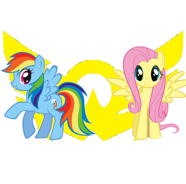 Size: 736x729 | Tagged: artist:ryeguy5, derpibooru import, fluttershy, power rangers, power rangers megaforce, rainbow dash, safe, skyick tribe, super sentai, tensou sentai goseiger