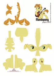Size: 2479x3509 | Tagged: artist:kna, derpibooru import, high res, oc, oc:mandopony, papercraft, safe, template, unofficial characters only