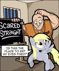 Size: 640x774 | Tagged: comic, derpibooru import, derpy hooves, human, prison, safe