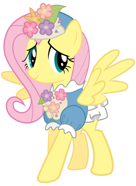 Size: 2200x3000 | Tagged: safe, artist:mihaaaa, derpibooru import, fluttershy, pegasus, pony, green isn't your color, clothes, dress, hat, high res, simple background, solo, transparent background, vector