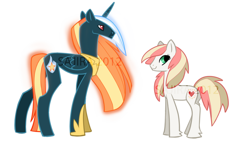 Size: 800x489 | Tagged: safe, artist:sambragg, derpibooru import, oc, oc:shining heart, oc:starfyre, unofficial characters only, alicorn, earth pony, pony, official content