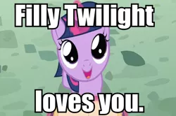 Size: 918x611 | Tagged: safe, derpibooru import, twilight sparkle, pony, unicorn, book, cute, dialogue, filly, filly twilight sparkle, happy, image macro, levitation, looking at you, looking up, magic, solo, telekinesis, text, unicorn twilight, younger