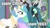 Size: 1280x717 | Tagged: safe, derpibooru import, edit, edited screencap, screencap, princess celestia, queen chrysalis, alicorn, changeling, changeling queen, pony, a canterlot wedding, confrontation, duo, duo female, female, frown, gritted teeth, image, image macro, jpeg, looking at each other, mare