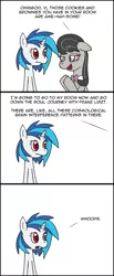 Size: 1209x2934 | Tagged: artist:lumenglace, brownies, comic, derpibooru import, dialogue, drugs, octavia melody, safe, simple background, vinyl scratch, white background