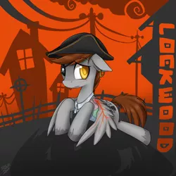 Size: 800x800 | Tagged: safe, artist:starlightspark, derpibooru import, oc, oc:lockwood, unofficial characters only, pegasus, pony, bicorne, crisis equestria, eyepatch, female, hat, mare, pirate, solo