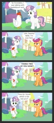 Size: 1466x3303 | Tagged: artist:041744, chicken, comic, derpibooru import, safe, scootachicken, scootaloo, sweetie belle, sweetiedumb, sweetie fail