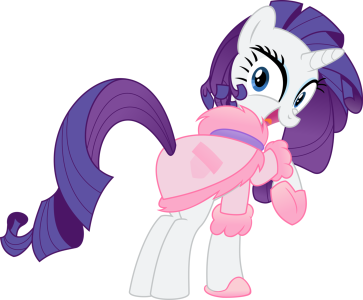 Size: 7977x6592 | Tagged: absurd resolution, artist:emberfiremane, bathrobe, butt, clothes, derpibooru import, plot, rarity, robe, safe, simple background, solo, .svg available, transparent background, vector