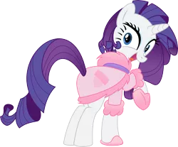 Size: 7977x6592 | Tagged: absurd resolution, artist:emberfiremane, bathrobe, butt, clothes, derpibooru import, plot, rarity, robe, safe, simple background, solo, .svg available, transparent background, vector