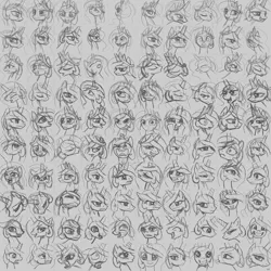 Size: 1000x1000 | Tagged: artist:kp-shadowsquirrel, art study, derpibooru import, expressions, facial expressions, princess celestia, safe, sketch, sketch dump, solo