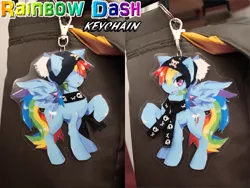 Size: 898x674 | Tagged: safe, artist:jeniak, derpibooru import, rainbow dash, pony, keychain, photo