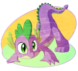 Size: 600x546 | Tagged: safe, artist:kicsterash, derpibooru import, spike, dragon, all fours, baby, baby dragon, claws, cute, fangs, green eyes, male, pounce, raised tail, scales, spikabetes, tail