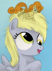 Size: 2545x3485 | Tagged: artist:hewison, carrot top, cute, cutie top, derpibooru import, derpy hooves, filly, golden harvest, high res, safe, tiny, tiny ponies