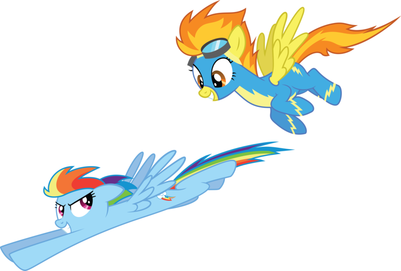 Size: 8423x5694 | Tagged: absurd resolution, artist:quanno3, derpibooru import, rainbow dash, safe, simple background, spitfire, transparent background