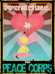 Size: 1322x1781 | Tagged: artist:the-orator, derpibooru import, fluttershy, peace corps, poster, propaganda, safe