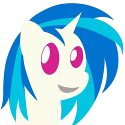 Size: 1000x1000 | Tagged: safe, artist:dragonfoorm, derpibooru import, vinyl scratch, pony, unicorn, bust, female, horn, looking at you, mare, open mouth, portrait, simple background, smiling, solo, transparent background, vector