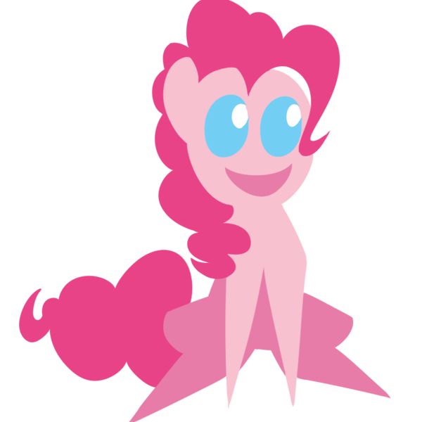 Size: 1000x1000 | Tagged: artist:dragonfoorm, derpibooru import, pinkie pie, pointy ponies, safe, simple background, sitting, solo, transparent background, vector