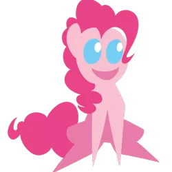 Size: 1000x1000 | Tagged: artist:dragonfoorm, derpibooru import, pinkie pie, pointy ponies, safe, simple background, sitting, solo, transparent background, vector