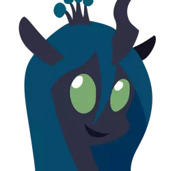 Size: 1000x1000 | Tagged: safe, artist:dragonfoorm, derpibooru import, queen chrysalis, changeling, changeling queen, bust, cute, cutealis, female, image, looking at you, png, pointy ponies, portrait, simple background, smiling, solo, transparent background, vector