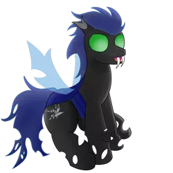 Size: 2000x2000 | Tagged: artist:dragonfoorm, blue changeling, changeling, changelingified, derpibooru import, high res, safe, simple background, soarin', solo, species swap, transparent background