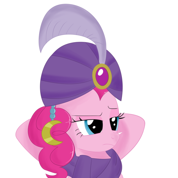 Size: 2000x2000 | Tagged: artist:dragonfoorm, derpibooru import, high res, madame pinkie, pinkie pie, safe, simple background, solo, transparent background, turban