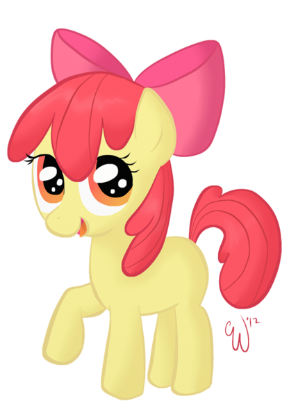 Size: 600x866 | Tagged: apple bloom, artist:prismaya, derpibooru import, safe