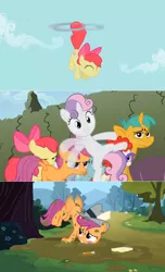 Size: 640x1052 | Tagged: apple bloom, applecopter, derpibooru import, loop-de-hoop, mud, muddy, notepad, pencil, ponyville confidential, safe, scootaloo, scootaloo can't fly, screencap, snails, snips, sweetie belle, tailcopter, the cutie pox, the return of harmony, twist