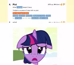 Size: 623x543 | Tagged: crying, derpibooru import, plot, safe, twilight (series), twilight sparkle, urban dictionary