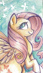 Size: 1737x2944 | Tagged: artist:sharpie91, derpibooru import, fluttershy, safe, traditional art