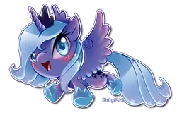 Size: 900x588 | Tagged: safe, artist:rubypm, derpibooru import, princess luna, pony, filly, simple background, solo, transparent background, woona