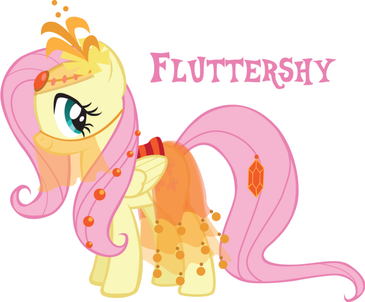 Size: 1988x1644 | Tagged: safe, artist:trotsworth, derpibooru import, fluttershy, pony, beads, headdress, ruby, solo, veil