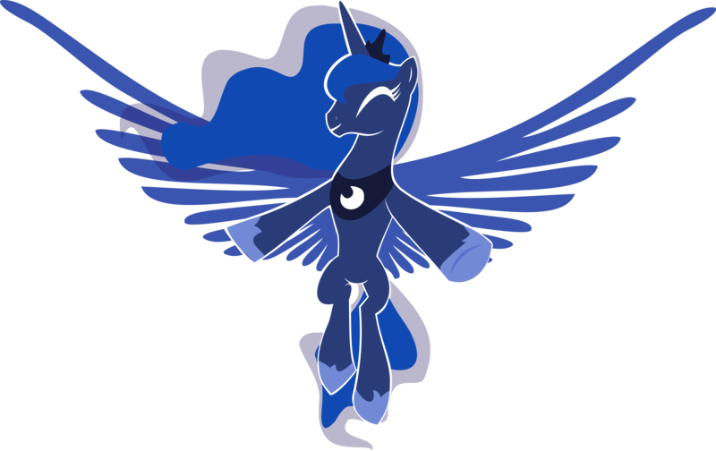 Size: 9986x6292 | Tagged: absurd resolution, artist:up1ter, derpibooru import, eyes closed, female, princess luna, safe, simple background, solo, spread wings, transparent background, vector