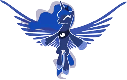 Size: 9986x6292 | Tagged: absurd resolution, artist:up1ter, derpibooru import, eyes closed, female, princess luna, safe, simple background, solo, spread wings, transparent background, vector