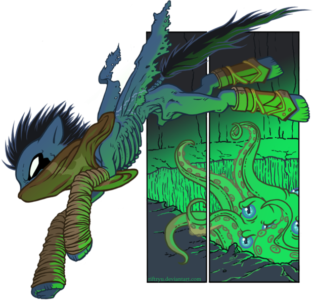 Size: 992x955 | Tagged: artist:riftryu, derpibooru import, elder god, legacy of kain, ponified, raziel, semi-grimdark, soul reaver