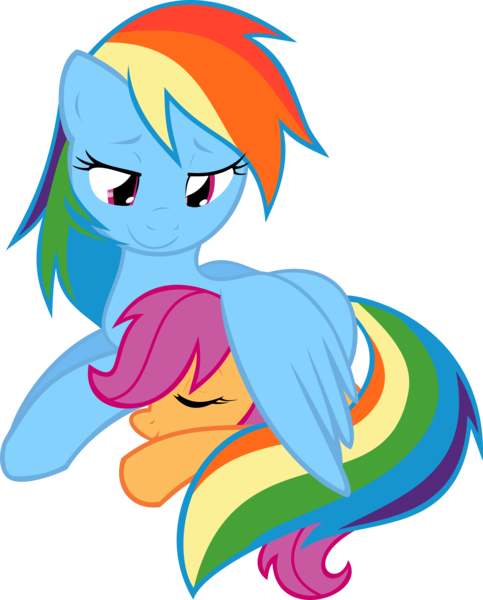 Size: 8049x9993 | Tagged: safe, artist:up1ter, derpibooru import, rainbow dash, scootaloo, pegasus, pony, absurd resolution, female, filly, mare, scootalove, simple background, transparent background, vector