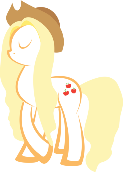 Size: 7041x9845 | Tagged: safe, artist:up1ter, derpibooru import, applejack, earth pony, pony, absurd resolution, cowboy hat, crossed hooves, cutie mark, eyes closed, female, hat, hooves, jumping, lineart, mare, simple background, solo, transparent background, vector