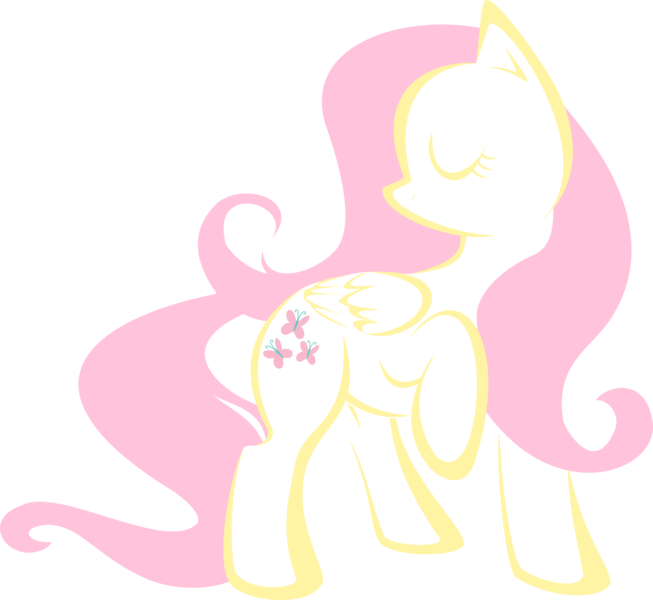 Size: 9984x9171 | Tagged: safe, artist:up1ter, derpibooru import, fluttershy, pegasus, pony, absurd resolution, cutie mark, eyes closed, female, hooves, lineart, mare, raised hoof, simple background, solo, transparent background, vector, wings